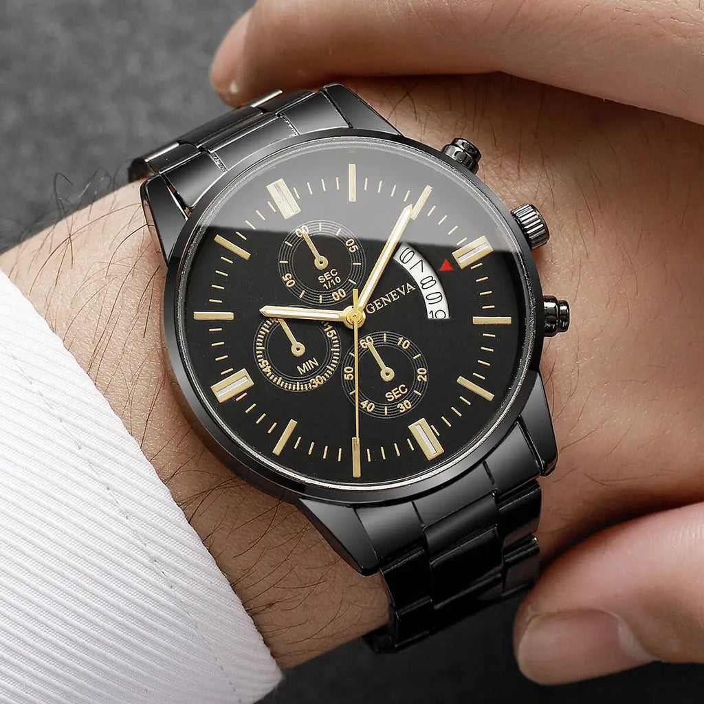 vastara - stryke classic steel watch watch 6 - casual unisex timepiece with stainless steel (USA)