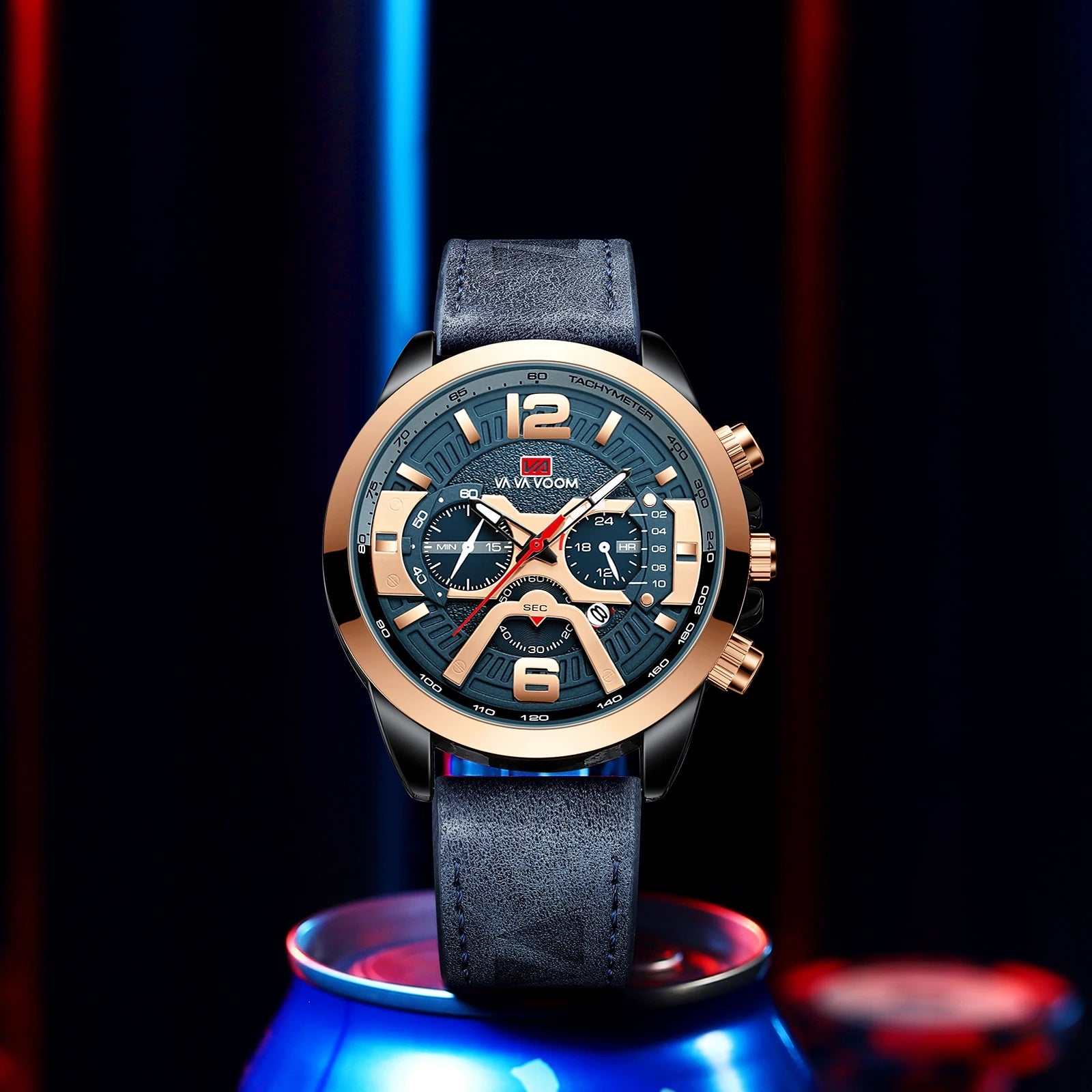 Pilot Calendar Quartz Men Wristwatch Chronograph - Product Image 4