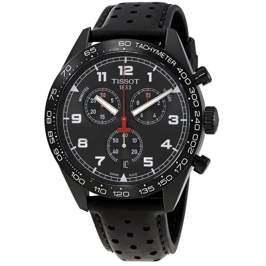 Tissot | PRS Chronograph Quartz Black Dial Men's - Men'S Watch with precise quartz movement
