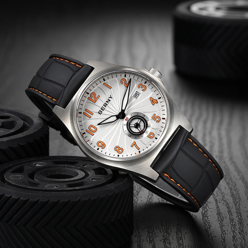 vastara berny full titanium super luminous with sapphire st1731 watch 40 - classic unisex timepiece with stainless steel