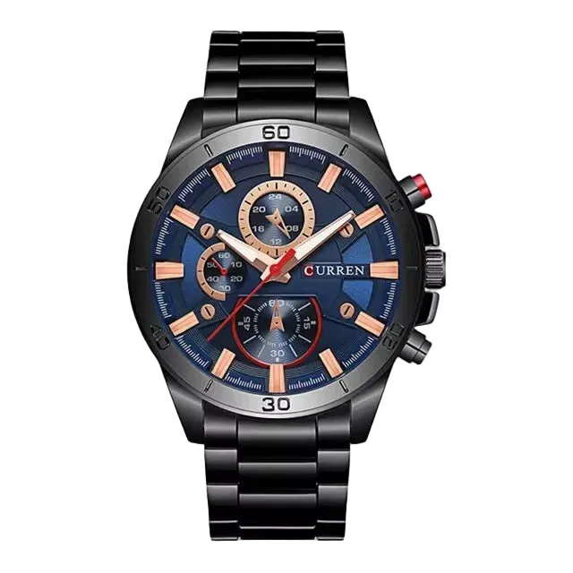 vastara 8275 's stainless steel strap night light chronograph casual 's clock gift watch 24 - casual unisex timepiece with