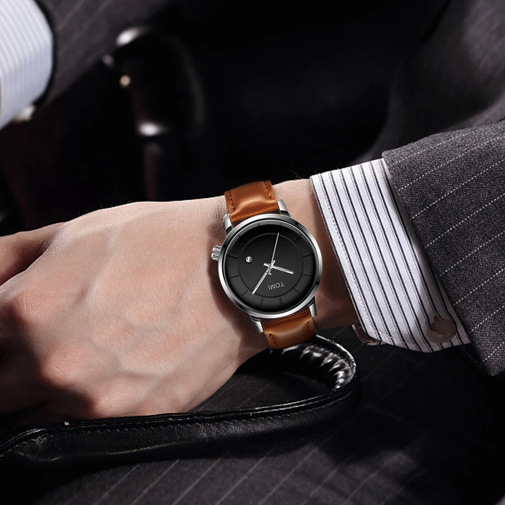 unisex formal watch vastara men’s business watch – luxury quartz original design - business timepiece with neutral dial (USA)