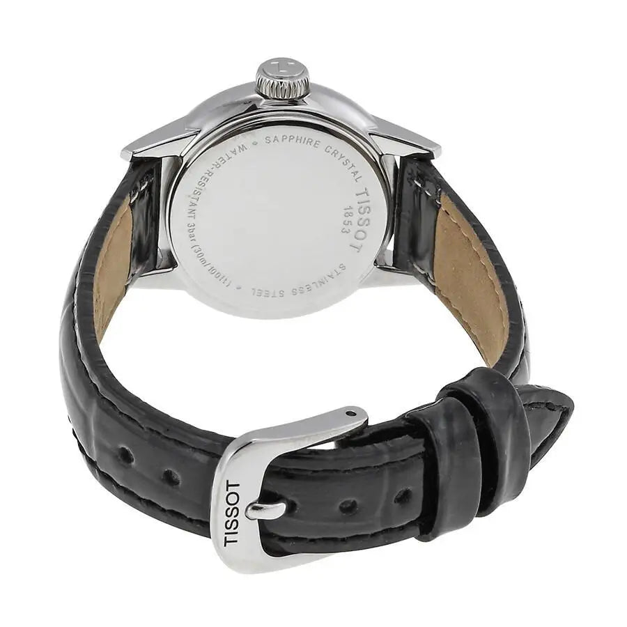Tissot | Carson White Dial Black Leather Ladies - Product Image 3