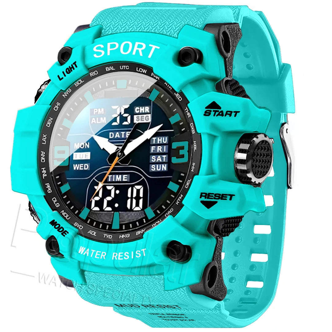 vastara 's and 's sports es, tactical hands, large dial,, illuminated timer, alarm clock - sports unisex watch with