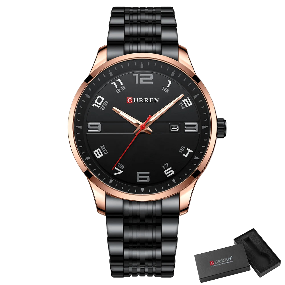 vastara men's automatic watch steel date luminous 42mm watch 21 - modern unisex timepiece with stainless steel (USA)