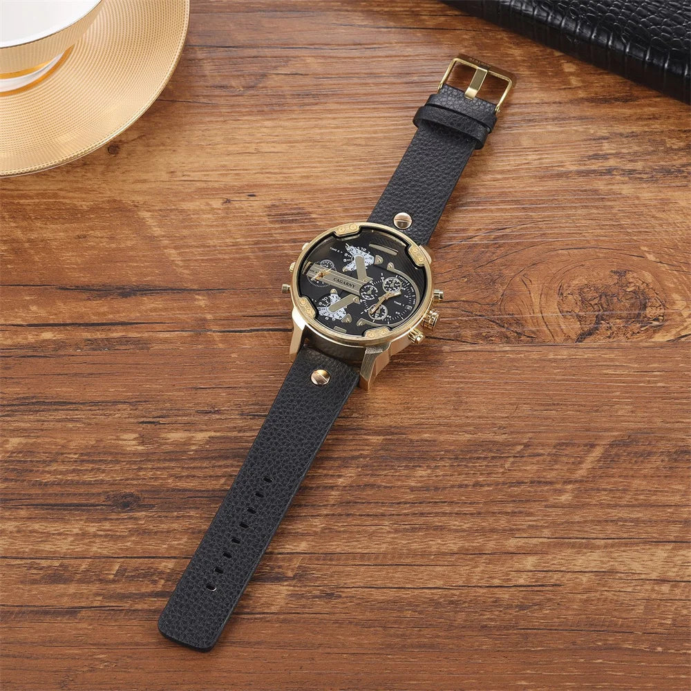 vastara cool big dial es for - genuine leather genuine leather design watch 7 - classic unisex timepiece with stainless