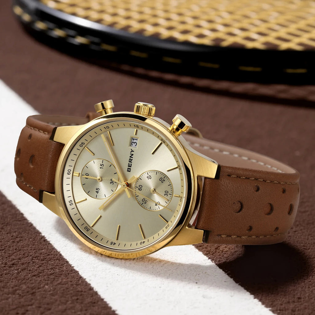 vastara - men's chronograph watch with luminous display watch 17 - casual unisex timepiece with chronograph (USA)