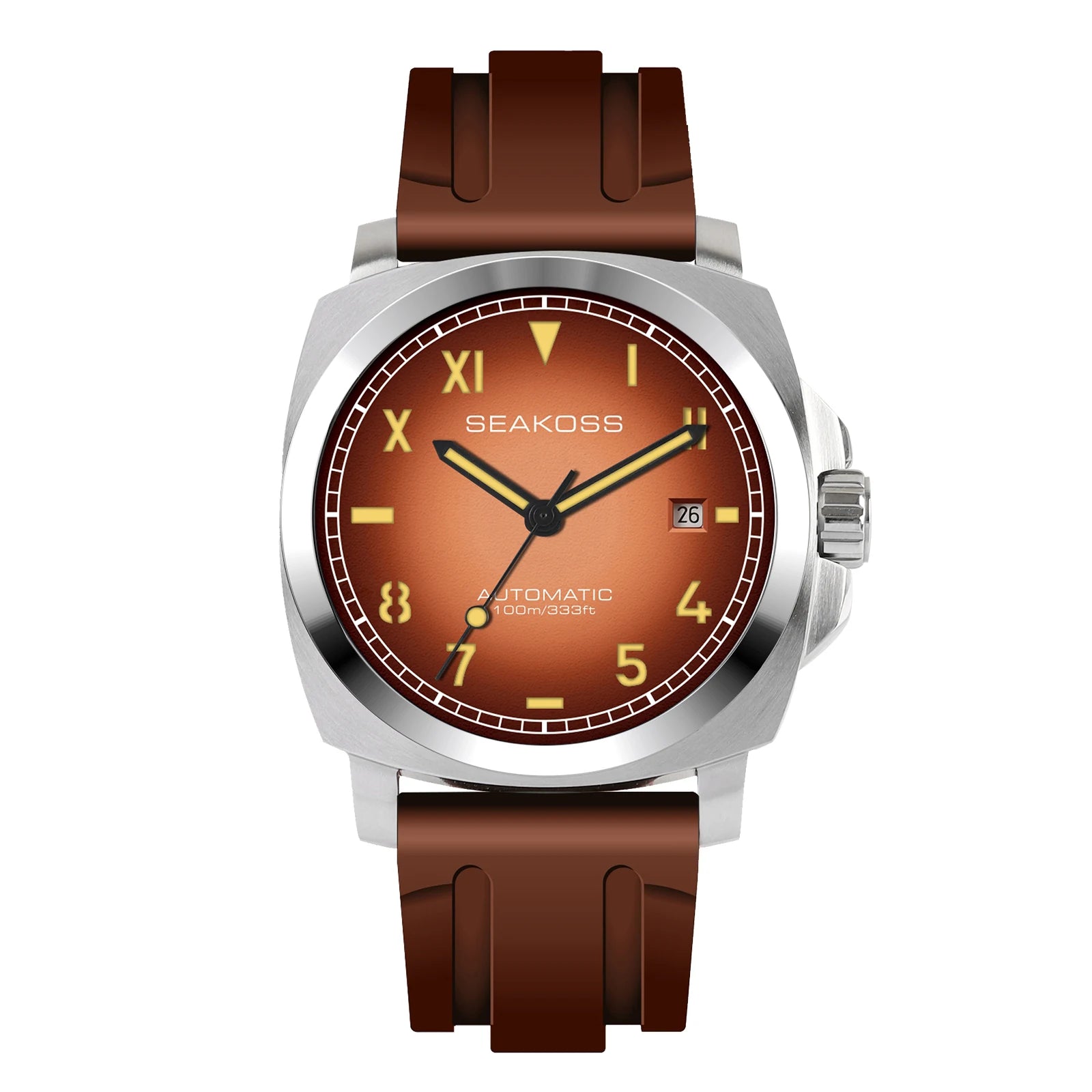 vastara seakoss 10bar diving es st1612 seagull 304l super luminous calendar 40mm sapphire watch 26 - classic unisex