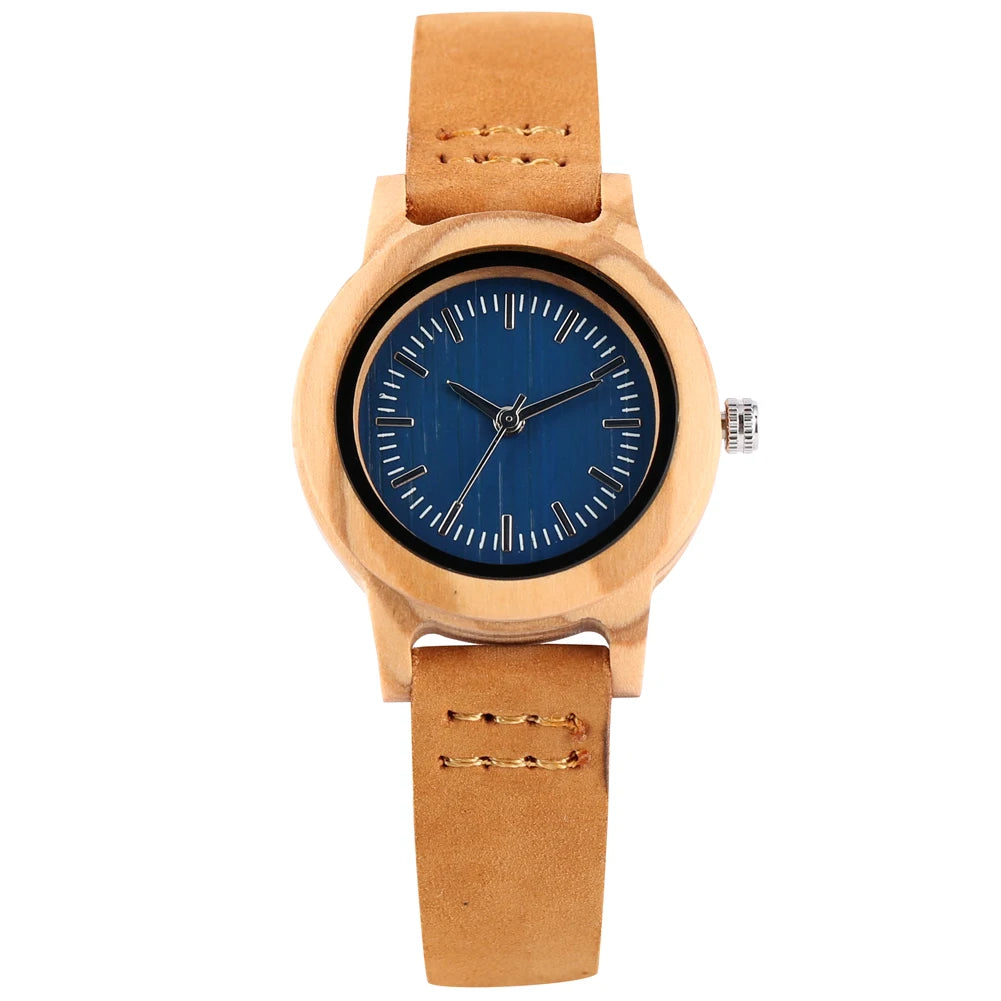 Wooden/Bamboo Watch Case Women's Wristwatch Quartz - Product Image 22