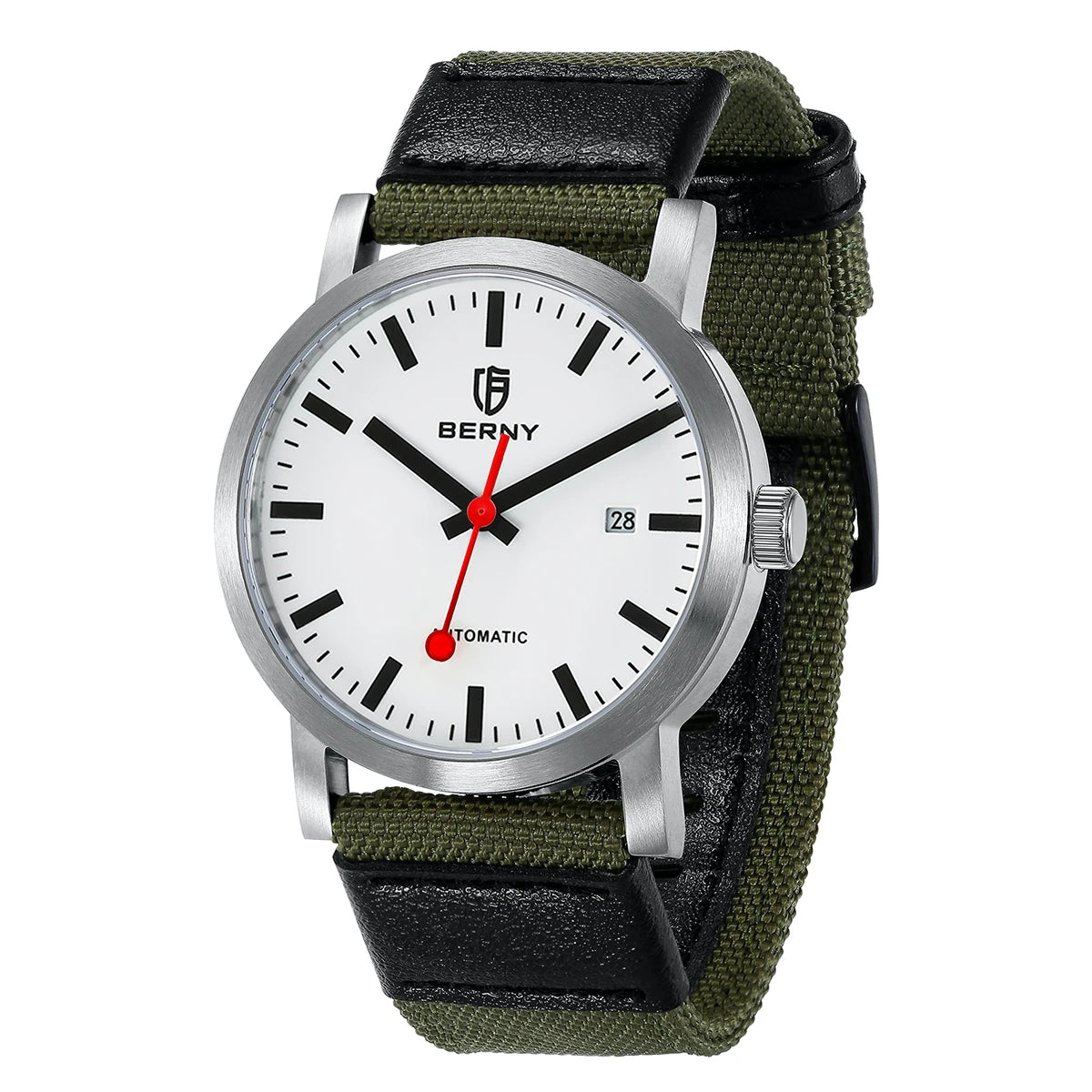 vastara berny railroad miyota stainless steel sport watch watch 11 - casual unisex timepiece with stainless steel (USA)