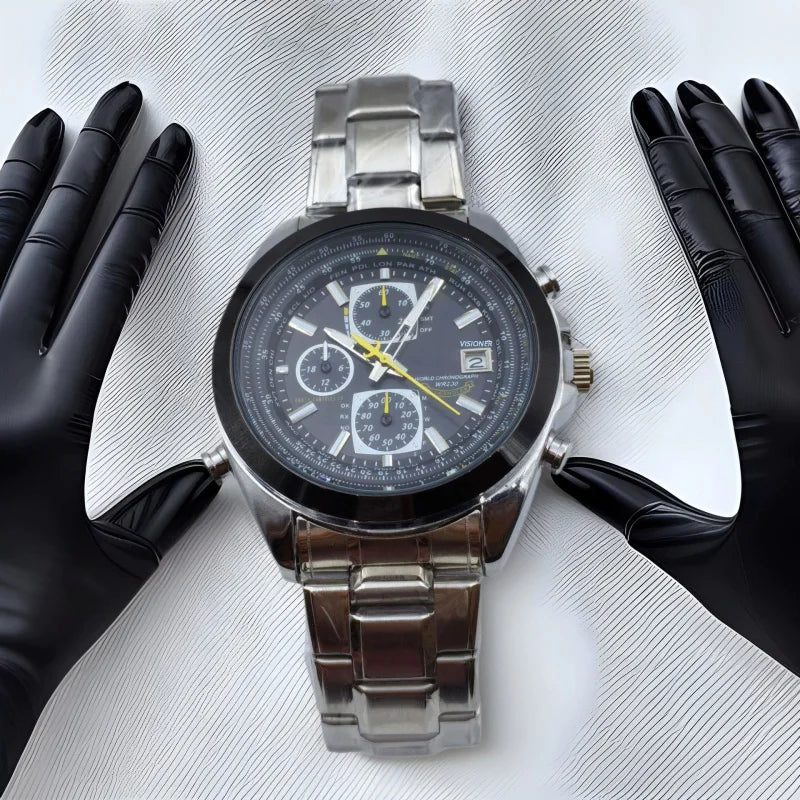 vastara luxury men’s quartz watch watch 5 - casual unisex timepiece with chronograph (USA)