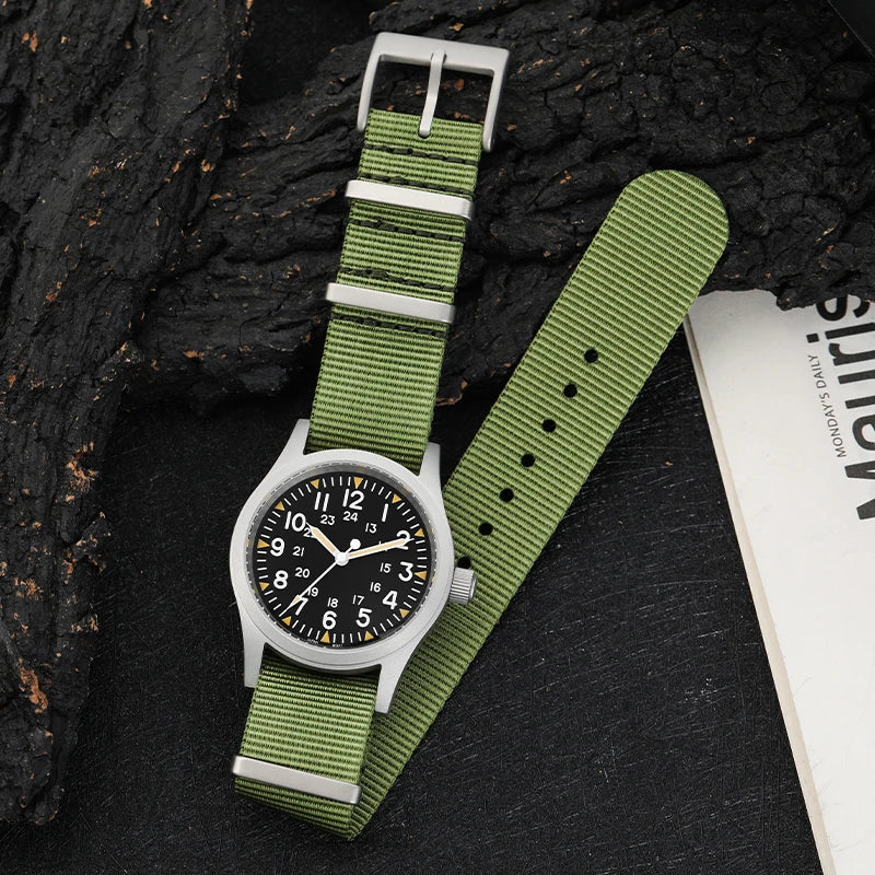 luxury timepiece casual watch vastara - militado vintage field watch sweep second quartz - sports timepiece with neutral