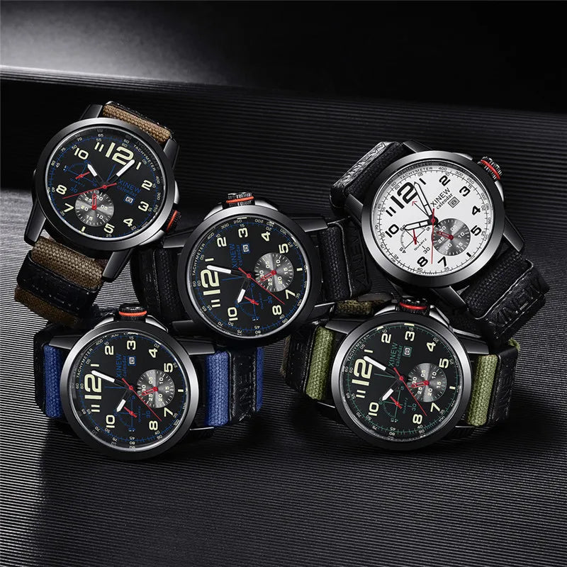 Men Big Brand XINEW Watches Fashion Nylon Band - Product Image 6