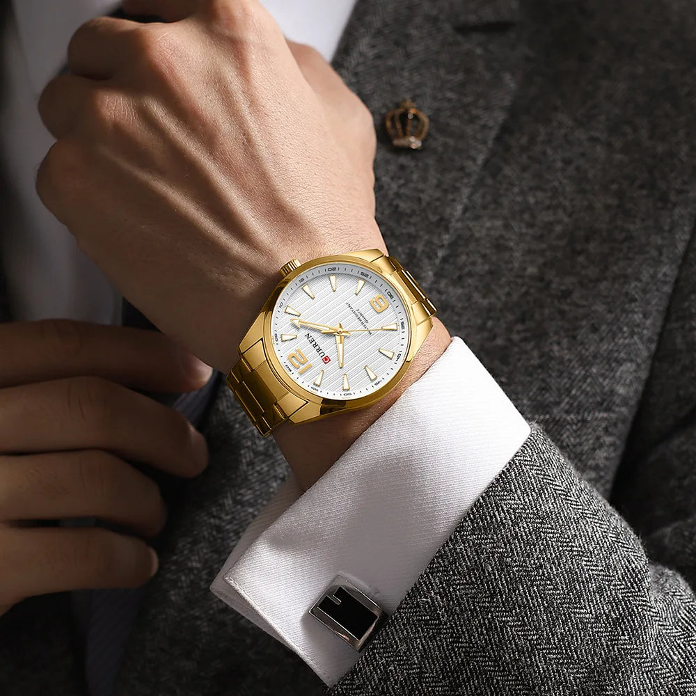 vastara 8434 's night light business stainless steel strap s gift reloj hombre watch 16 - business unisex timepiece with