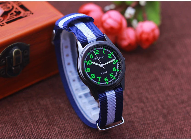 Chaoyada Woman Man Color Stripe Canvas Strap Wrist - Product Image 14