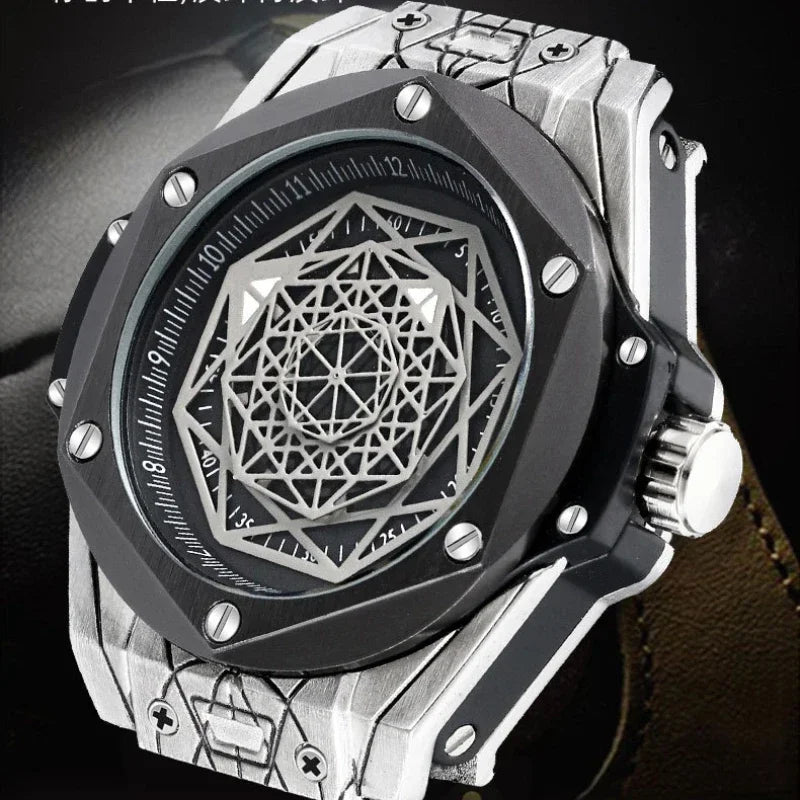 Unique Design Rotating Star Men's Watches Silver - Product Image 4