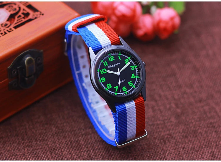 Chaoyada Woman Man Color Stripe Canvas Strap Wrist - Product Image 20