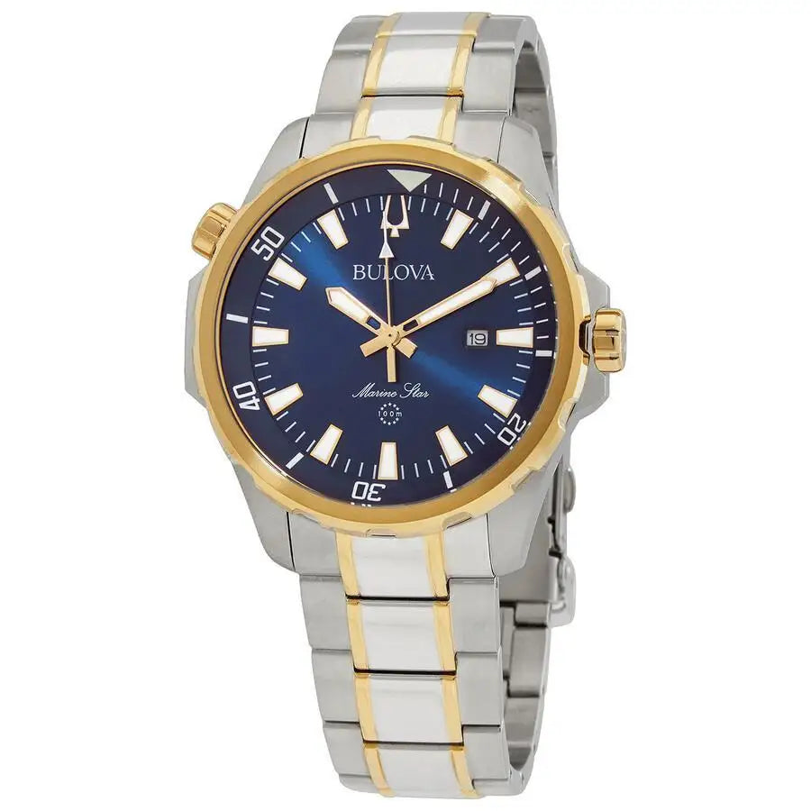 Bulova | Marine Star Quartz Blue Dial Men's Watch - Luxury Watch with precision timepiece