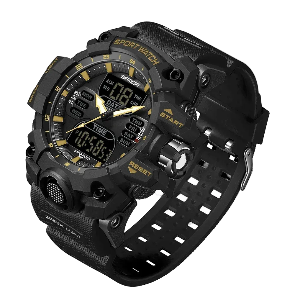 vastara sanda g 's electronic military outdoor sports led analog digital dual display 50m chronograph watch 30 - sports