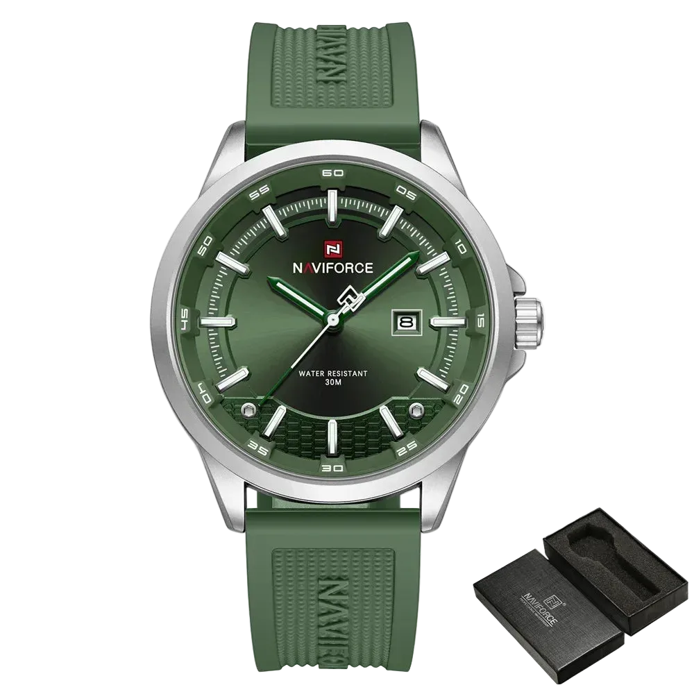 vastara naviforce sport military auto date silicone rubber original clock 9248 watch 30 - classic unisex timepiece with