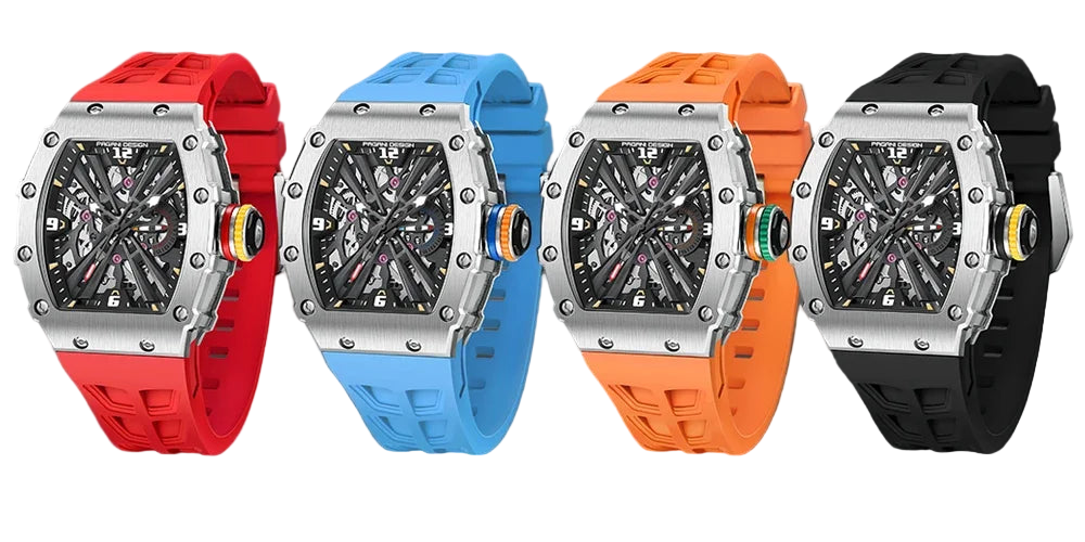 vastara - titanedge tonneau quartz watch watch 6 - casual unisex timepiece with chronograph (USA)