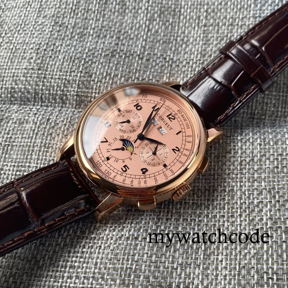 vastara - corgeut horizon master moonphase automatic watch watch 29 - casual unisex timepiece with stainless steel (USA)