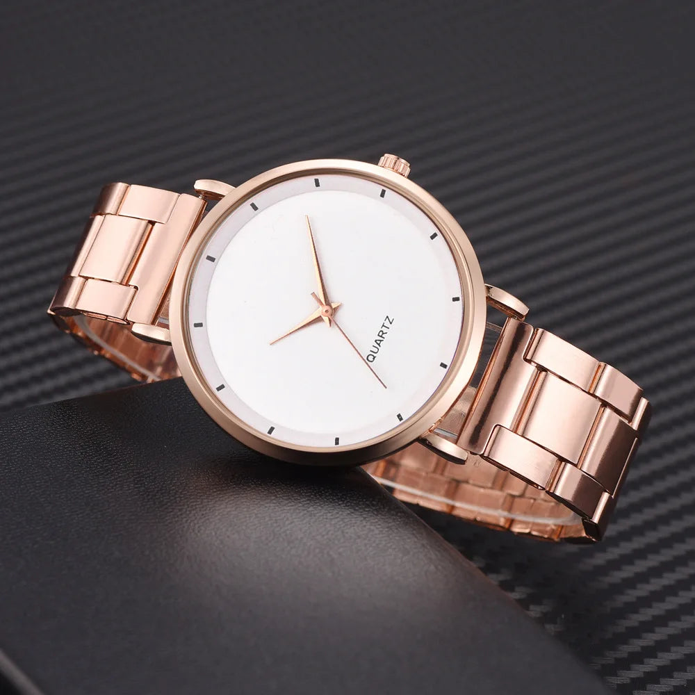 vastara rose gold women’s luxury watch – fashion business watch 23 - casual unisex timepiece with stainless steel (USA)
