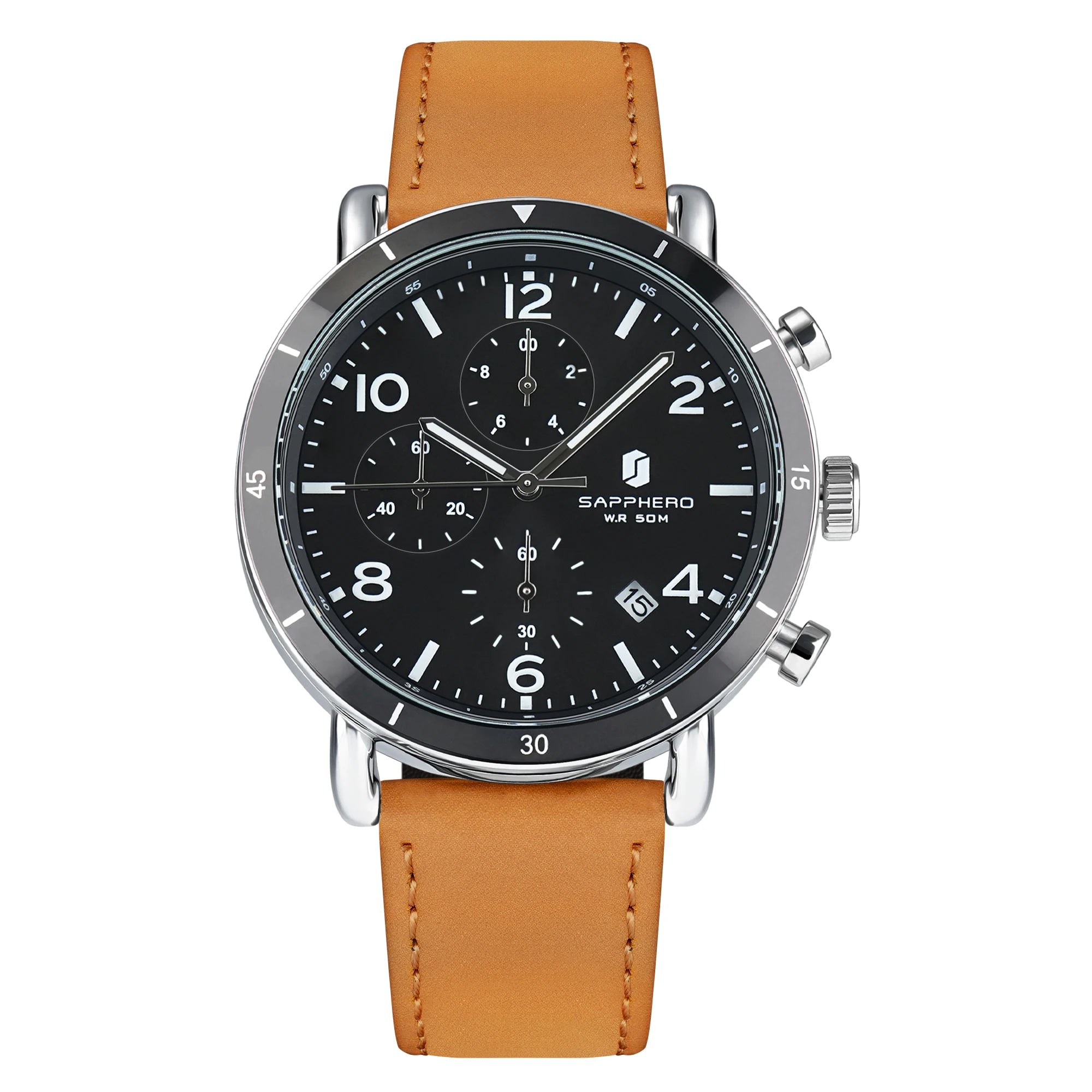 vastara chronograph sapphero classic business watch 12 - business unisex timepiece with chronograph (USA)