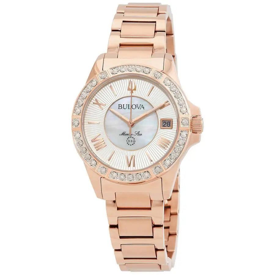Bulova | Marine Star Quartz Diamond White Mother - Quartz Watch with precise quartz movement