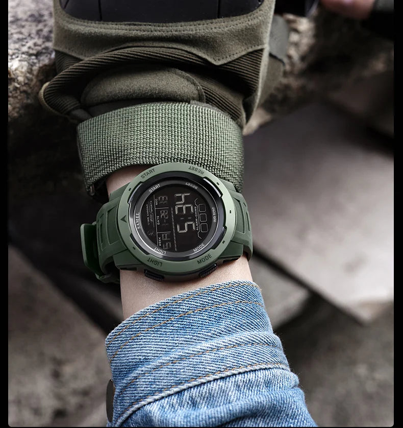 vastara smael 8105 digital es sports led wristes 's 50m digital light stop for watch 20 - sports unisex timepiece with