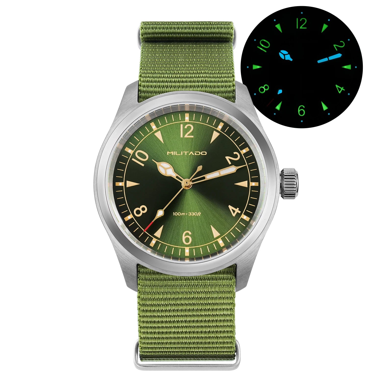 Militado ML Vintage Black Watch VH Sweep Quartz - Product Image 45