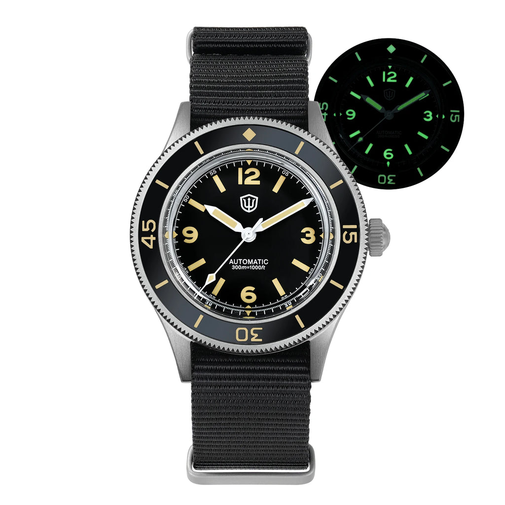 watchdives wd50ti titanium automatic dive watch 300m nh35 men’s mechanical watch sapphire ceramic bezel super luminova c3