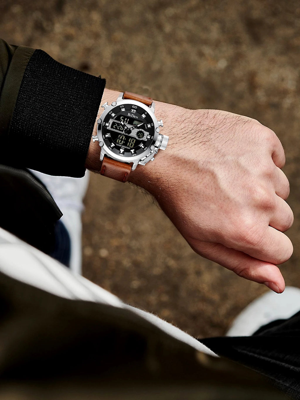 vastara - biden men's waterproof digital military sports watch 8 - sports unisex timepiece with chronograph (USA)