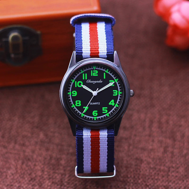 Chaoyada Woman Man Color Stripe Canvas Strap Wrist - Product Image 24