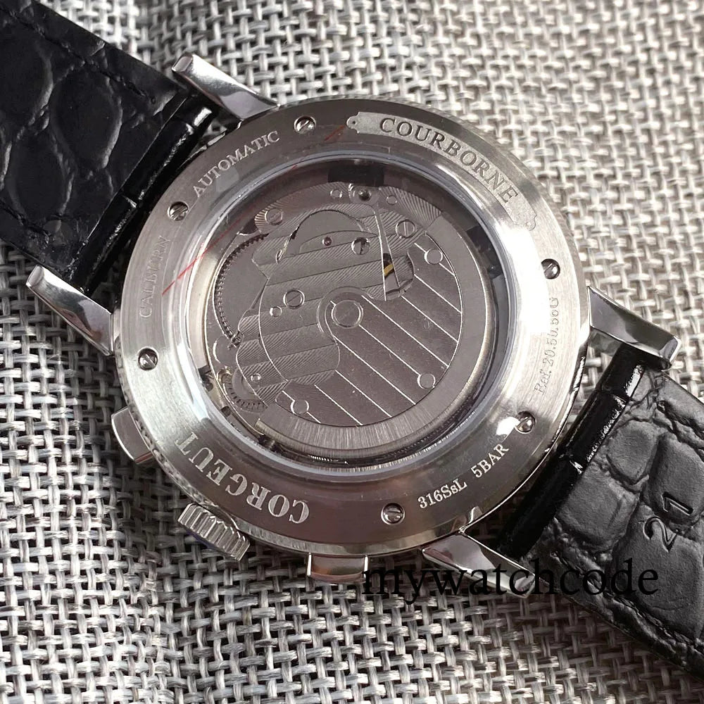 vastara - corgeut horizon master moonphase automatic watch watch 50 - casual unisex timepiece with stainless steel (USA)