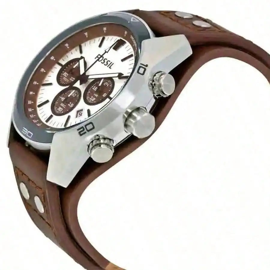 vastara - fossil men's brown leather chronograph quartz watch watch 7 - casual unisex timepiece with chronograph (USA)