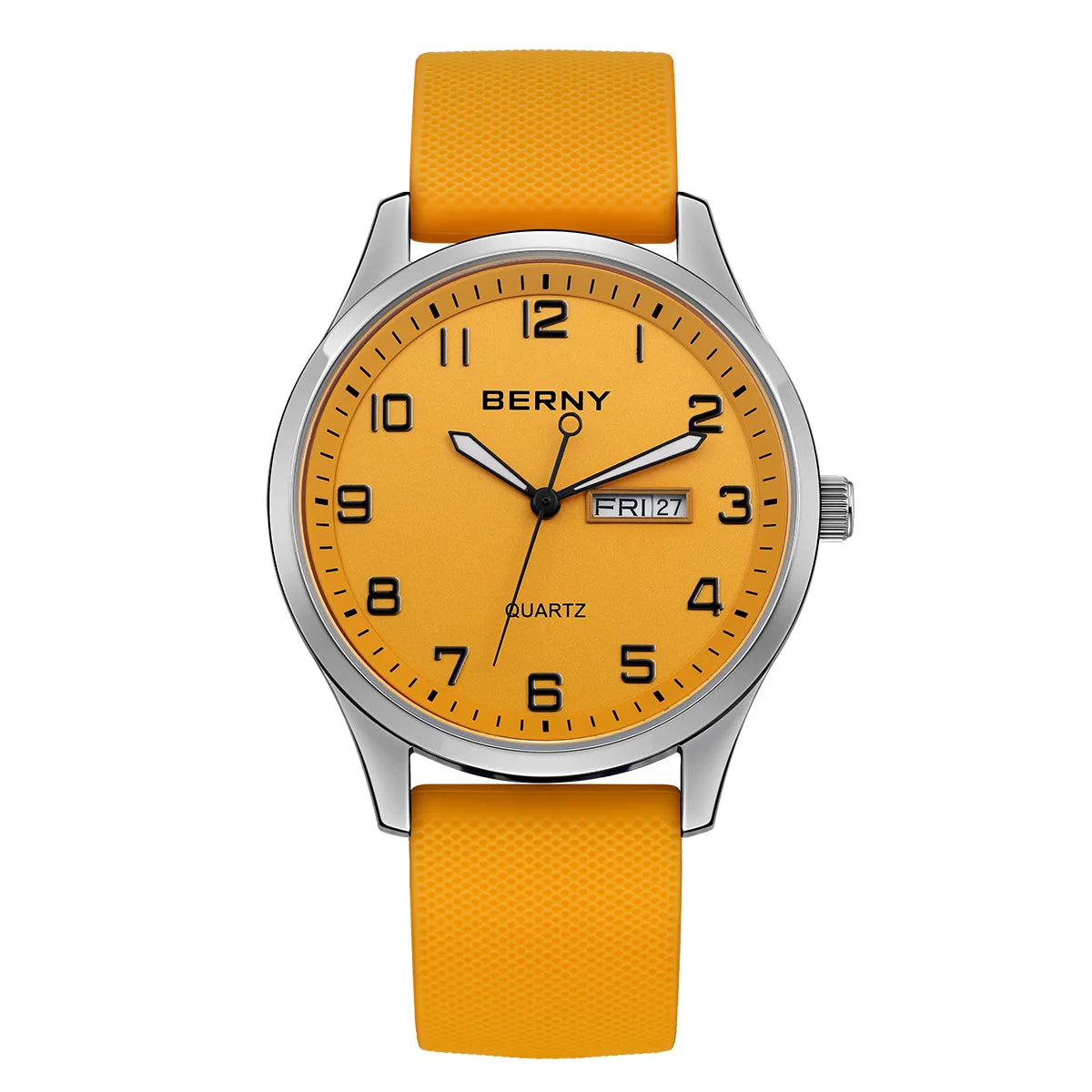 vastara sapphire silicone sapphire berny es for casual sports es soft silicone strap big dial calendar week easy read watch