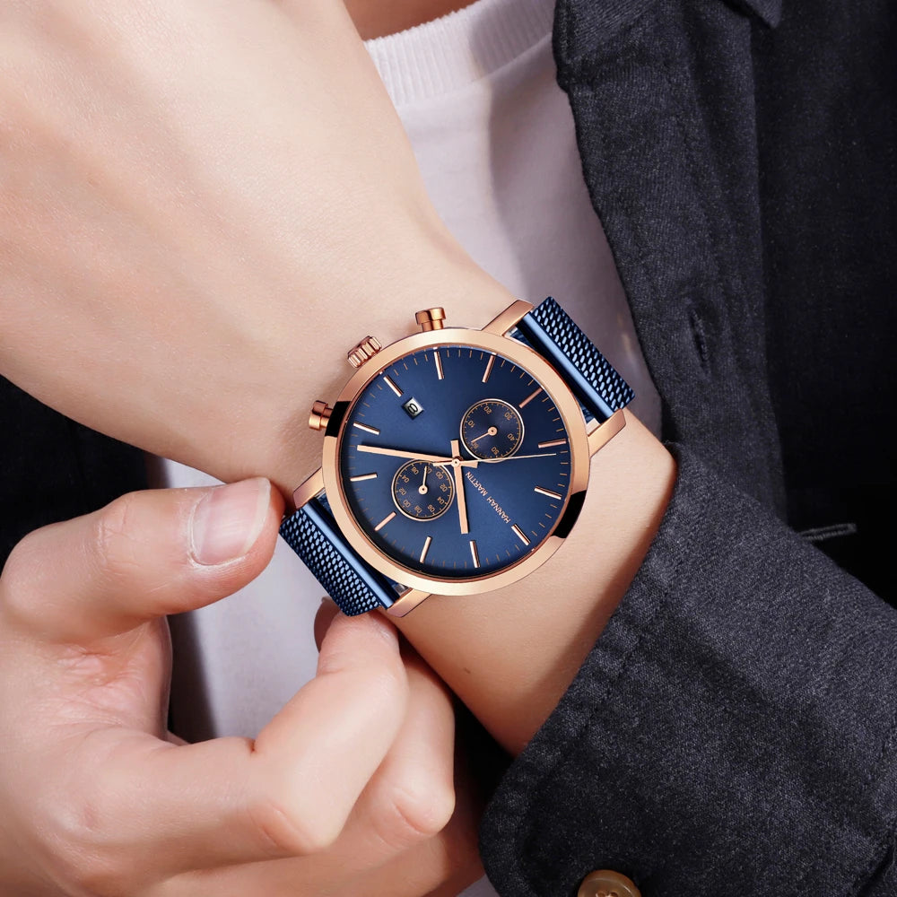 Stainless Steel Men Watch Multifunctional Dial - Product Image 2