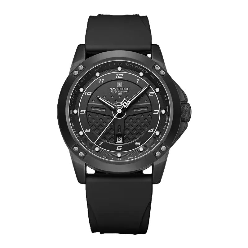 vastara naviforce 's sport es casual date display silicone strap classic watch 31 - casual unisex timepiece with stainless