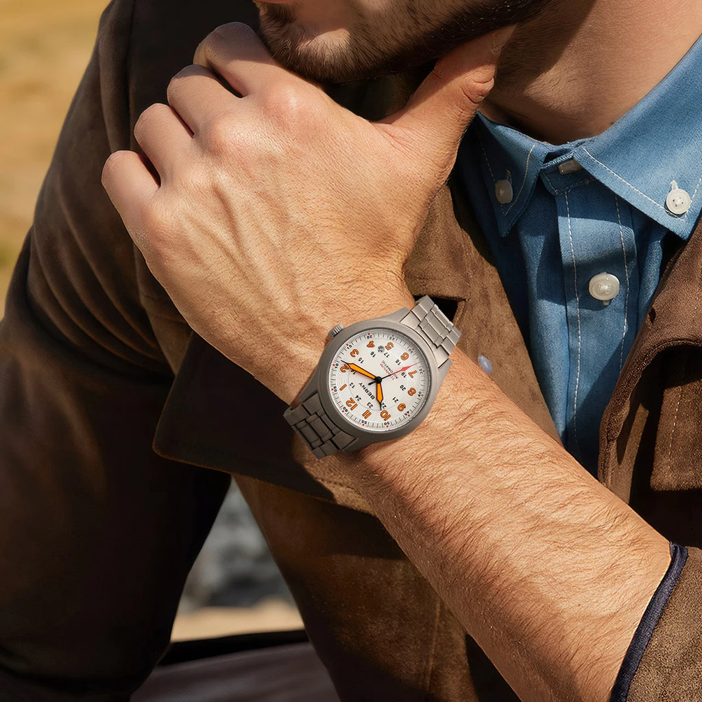 vastara berny full titanium es for sapphire super luminous field pilot date sports easy read watch 20 - sports unisex