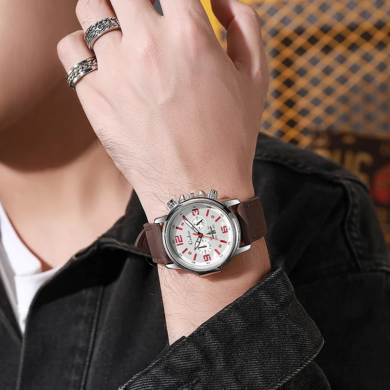 Nice Design Fashion Men's Wristwatch Leather Strap - Product Image 17
