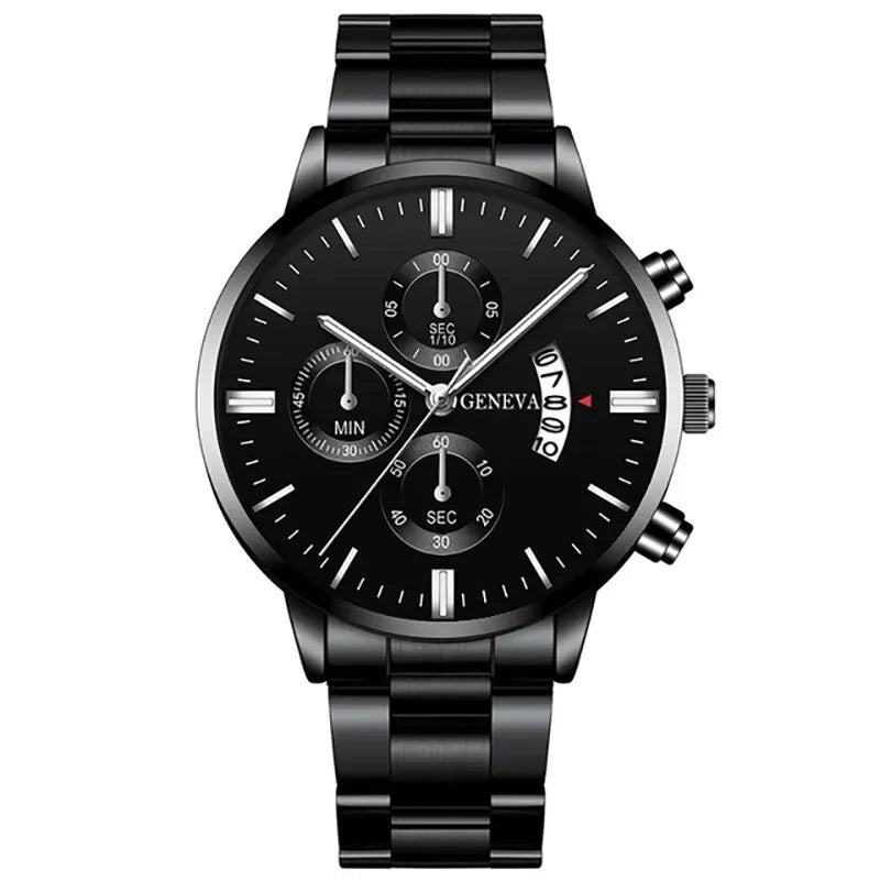 vastara - vantage executive steel watch watch 7 - casual unisex timepiece with chronograph (USA)