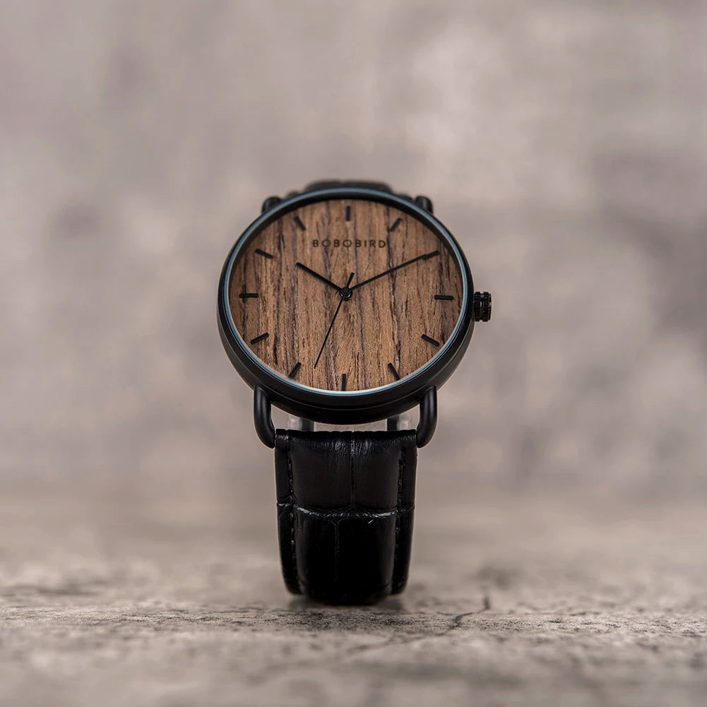 vastara bobo bird men’s wooden watch watch 22 - classic unisex timepiece with stainless steel (USA)