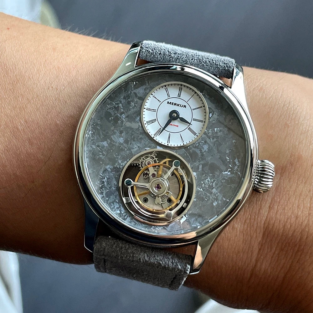 vastara merkur 100% tourbillon 's titanium ice flower dial sapphire for wristes relogio masculino watch 7 - classic unisex