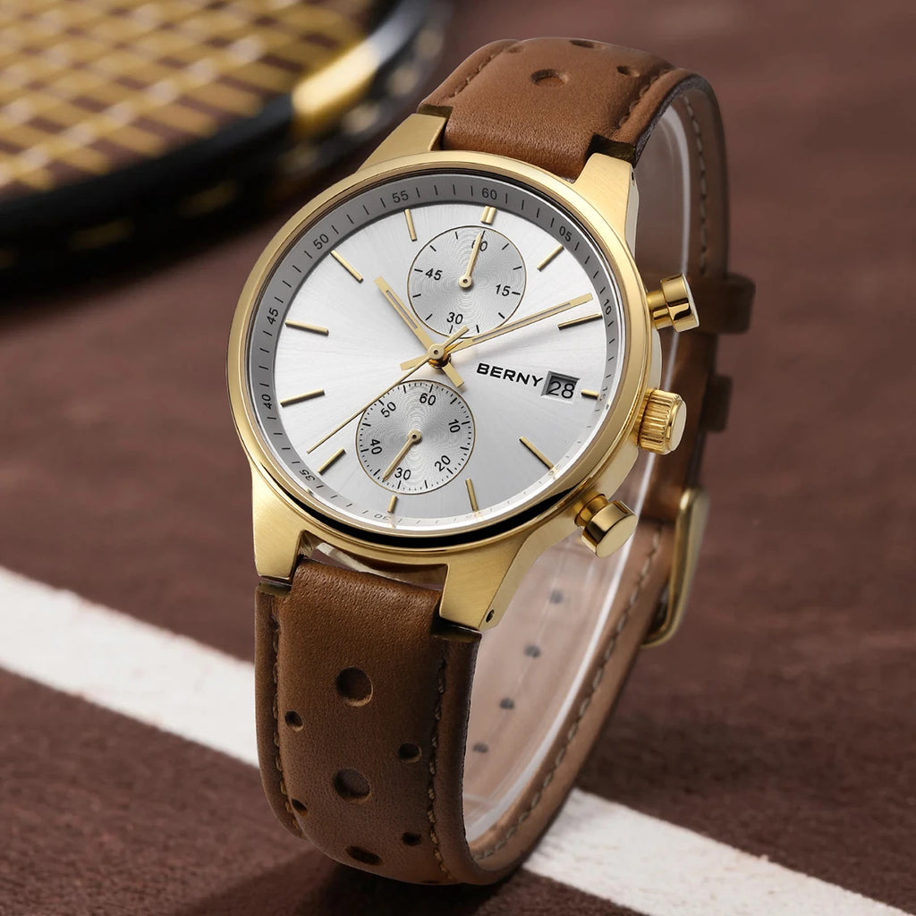 vastara - men's chronograph watch with luminous display watch 16 - casual unisex timepiece with chronograph (USA)