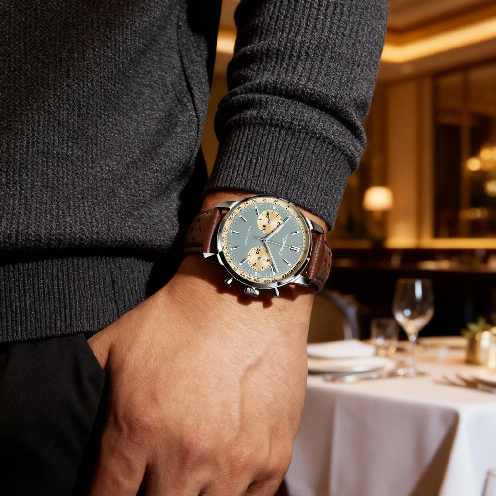 TOPHILL Chronograph Watch Racing Watch Seagull - Product Image 5