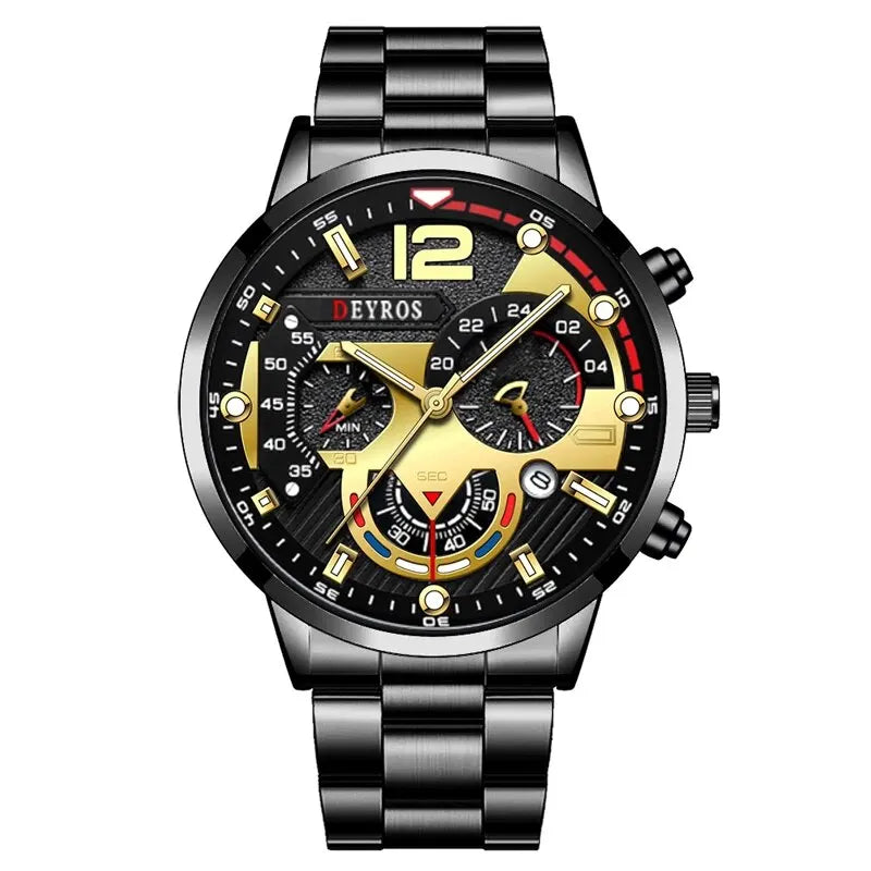 Fashion Mens Stainless Steel Watches Luxury Quartz - Product Image 17