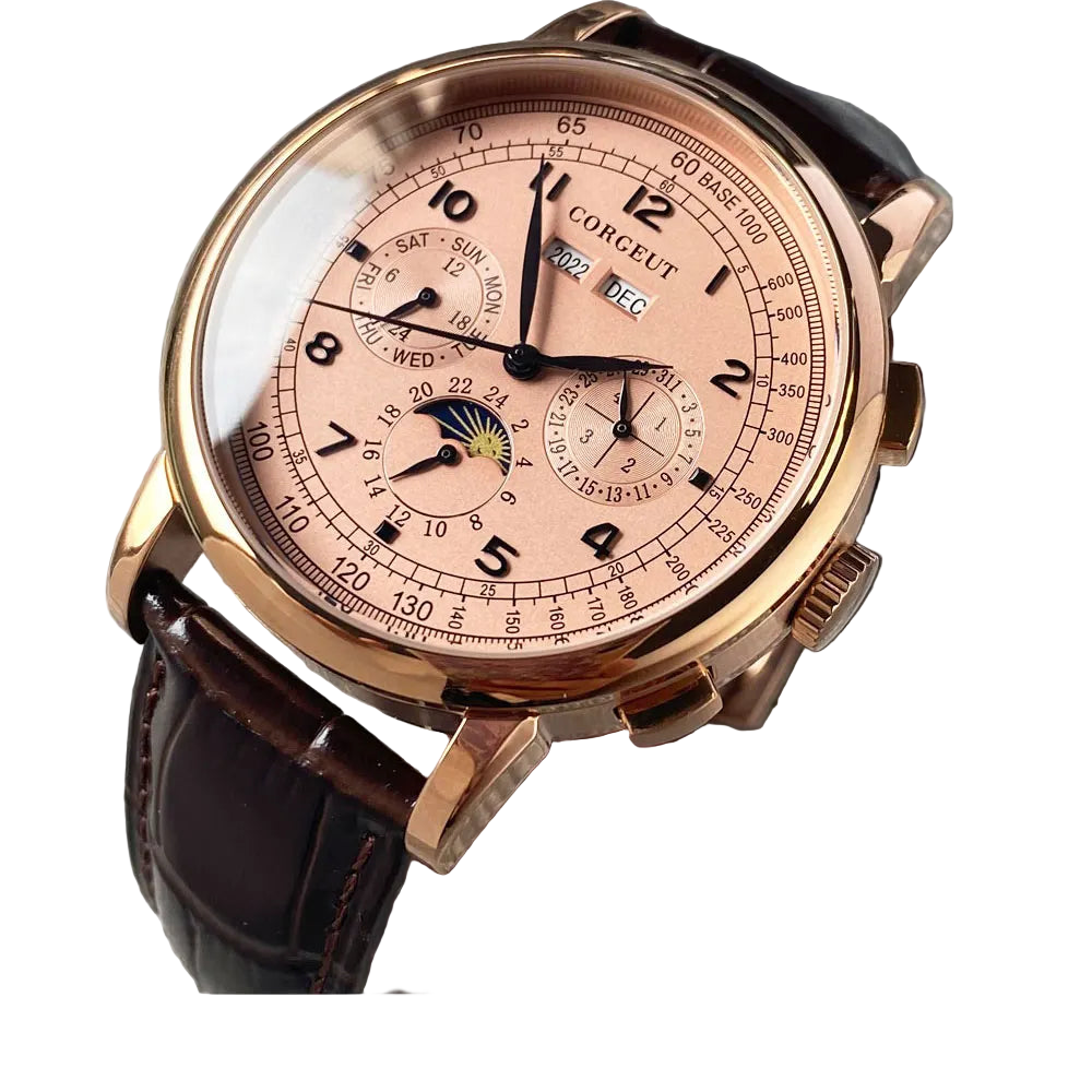 vastara - corgeut horizonmaster 42mm automatic calendar watch for men watch 41 - casual unisex timepiece with stainless