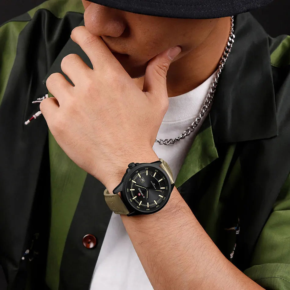 unisex business watch vastara naviforce 's es business calendar luminous number wrist es clocks gift relogio masculino -