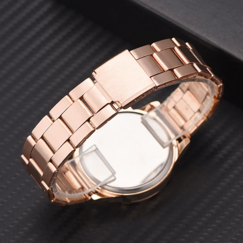 unisex casual watch vastara rose gold women’s luxury watch – fashion business - everyday wear timepiece with gold dial (USA)